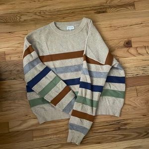 Fall Stripped waffle knit sweater
